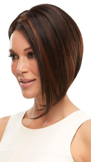 MENA by Jon Renau in 1BRH30 CHOCOLATE PRETZEL | Soft Black with 33% Gold-Red Highlights