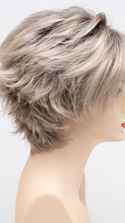 SILKY-BEIGE | Light Platinum Blonde with Dark Brown Roots 