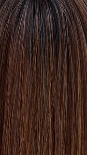 MOCHA WITH CREAM | Light Ash Brown with Caramel Brown and Medium Honey Blonde, Dark Brown Roots