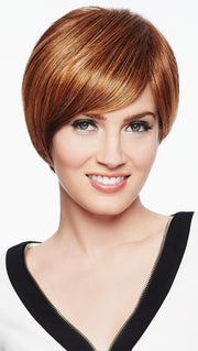 MODERN LOVE Wig by Raquel Welch in R3025S+ GLAZED CINNAMON | Medium Auburn with Ginger Blonde Highlights on Top