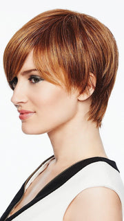 The Tru2Life heat-friendly synthetic hair wig can be flat-ironed, curled or blown out. 