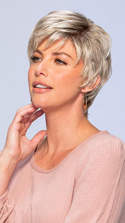 SIMPLICITY MONO by Jon Renau in FS17/101S18 PALM SPRINGS BLONDE | Light Ash Blonde with Pure White Natural Violet Bold Highlights, Shaded with Dark Natural Ash Blonde