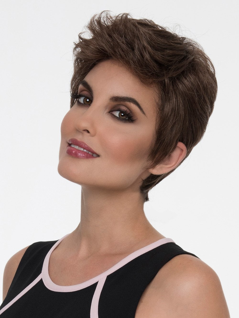 NAOMI Wig by ENVY in MEDIUM BROWN | Medium Brown with natural highlights