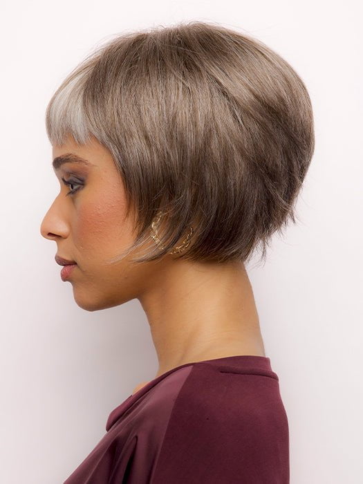 A sleek, sophisticated bob with full bangs to flatter your eyes and frame the face perfectly