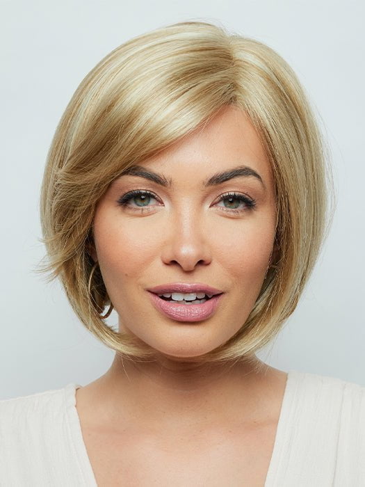 NIKI by RENE OF PARIS in CREAMY-TOFFEE | Light Platinum Blonde and Light Honey Blonde evenly blended