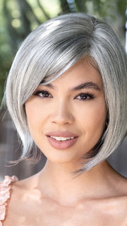 NIKI by Rene of Paris in SALT & PEPPER | 50/50 Blend of Pale Steel Grey and Deep Dark Charcoal Grey