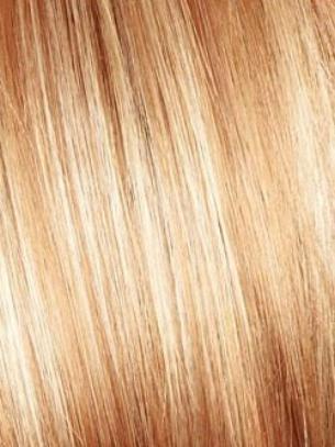 Color Vanilla Lush = Bright Copper and Platinum Blonde 50/50 blend tipped light