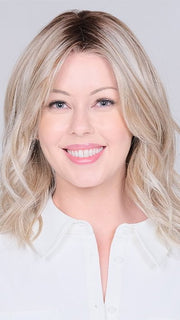 PEERLESS 14 by BelleTress in BUTTERBEER BLONDE | Cool Light Blonde, Light Ash Blonde, and Golden Blonde with Medium Brown Roots
