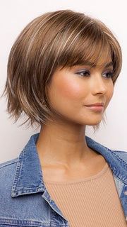 ICY-OAK-SR | Warm Medium Brown base with Golden Blond and White Gold Highlights and a Soft Shadowed Root Effect