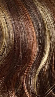 RAZBERRY ICE | Reddish Medium Brown base with 50/50 of Light Red + Golden Blond Highlights