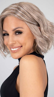 QUINN by Jon Renau in 101F48T MARTINI | Soft White Front, Light Brown with 75% Grey Blend with Soft White Tips