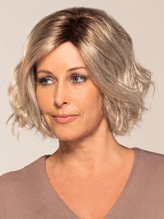 QUINN by Jon Renau in FS17/101S18 PALM SPRINGS BLONDE | Light Ash Blonde with Pure White Natural Violet Bold Highlights, Shaded with Dark Natural Ash Blonde