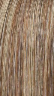 Color R29S+ = Glazed Strawberry: Light Red with Golden Blonde Highlights