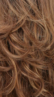 R30/28/26RT4 | Medium Auburn, Light Auburn, Golden Blonde Blend With Dark Brown Roots