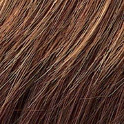 R3329S Glazed Auburn - Rich dark reddish brown with pale peach blonde highlights