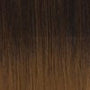 R0430 = CHOCOLATE-OMBRE: Begins at the root with a Dark Brown, gradually getting lighter at the ends with a slightly Off Black shade blended with subtle Auburn highlights