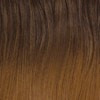 R0627 = HAZEL-OMBRE: Begins at the root with a Medium / Dark Brown, gradually getting lighter at the ends with a slightly Dark Brown shade blended with subtle copper highlights