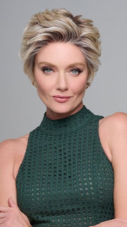 ON THE COVER by Raquel Welch in RL19/23SS SHADED BISCUIT | Light Ash Blonde Evenly Blended with Cool Platinum Blonde with Dark Roots
