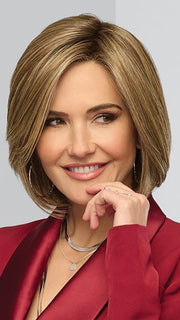 An edgy bob with a 100% hand tied monofilament top