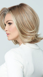 The  lace front and monofilament top gives you a nearly invisible hair line