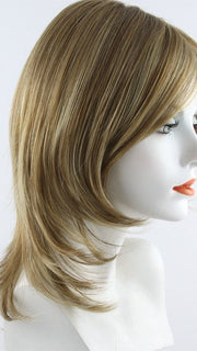 Color R14/25 = Honey Ginger: Dark Strawberry Blonde Blended With Pale Gold Blonde