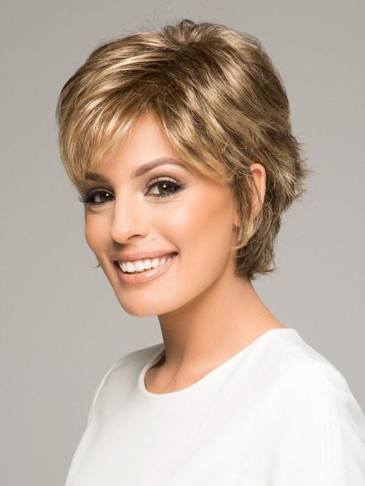 VOLTAGE PETITE by Raquel Welch in SS14/88 SHADED GOLDEN WHEAT | Dark Blonde Evenly Blended with Pale Blonde Highlights and Dark Roots