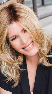 FREE TIME by RAQUEL WELCH in RL14/22SS SHADED WHEAT | Dark Blonde Evenly Blended with Platinum Blonde with Dark Roots