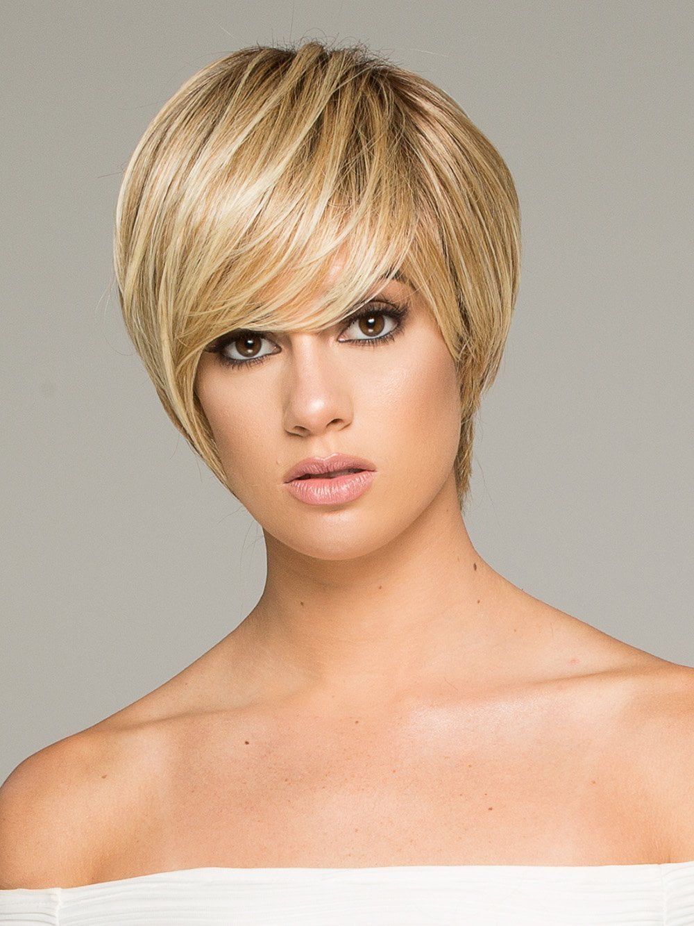 MODERN LOVE by RAQUEL WELCH in SS14/88 SHADED GOLDEN WHEAT | Dark Blonde Evenly Blended with Pale Blonde Highlights and Dark Roots