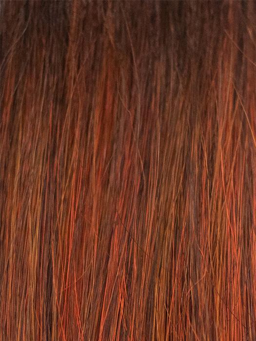 Red Copper | Copper-toned deep red with dark roots.RED COPPER | Copper-toned deep red with dark roots.