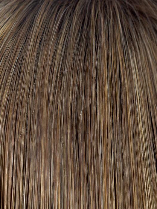 Mochaccino-R | Rooted Dark with Light Brown base with Strawberry Blonde highlights