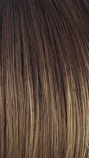 MOCHACCINO-LR | Longer Dark root with Light Brown base and Strawberry Blonde highlights