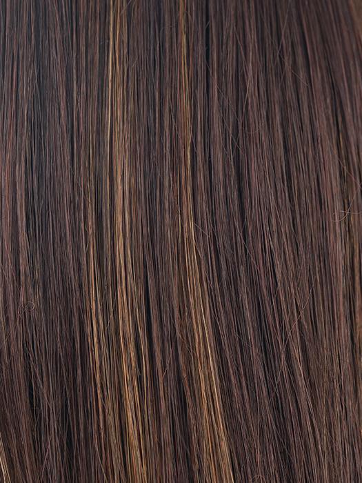 JAVA-FROST | Dark Brown base with Gold Blonde and Light Auburn evenly blended highlights
