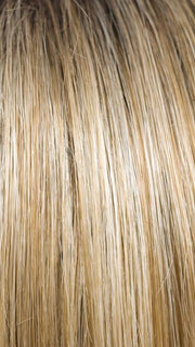CREAMY-TOFFEE-R | Rooted Dark Blonde Evenly Blended with Light Platinum Blonde and Light Honey Blonde