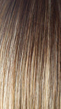 CREAMY-TOFFEE-LR | Longer Dark Roots with Light Platinum Blonde and Light Honey Blonde