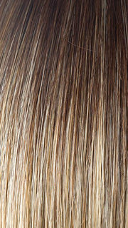 CREAMY-TOFFEE-LR | Longer Rooted Dark with Light Platinum Blonde and Light Honey Blonde