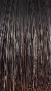 CHOCOLATE-FROST-R | Dark Brown Base with Honey Blonde and Platinum Highlights with Dark Brown Roots