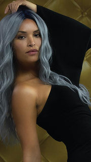 LAVIS WAVEZ by RENE OF PARIS in FROZEN-SAPPHIRE | Dark brown base with gray and blue mix