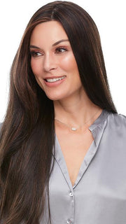 ARIANA by JON RENAU in FS4/33/30A MIDNIGHT COCOA | Dark Brown, Medium Red, Medium Natural Red Blonde/Brown Blend with Medium Natural Red Blonde/Brown Blend Bold Highlights