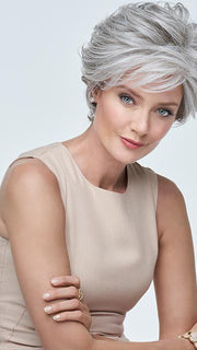 READY FOR TAKEOFF by Raquel Welch in RL51/61 ICED GRANITA | Lightest Grey Progresses to a Deep Grey at the Nape