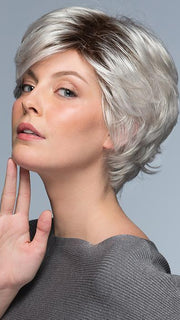 TRUE by Estetica in SILVERSUN/RT8 | Iced Blonde with Soft Sand & Golden Brown Roots