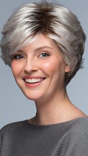 TRUE by Estetica in SILVERSUN/RT8 | Iced Blonde with Soft Sand & Golden Brown Roots
