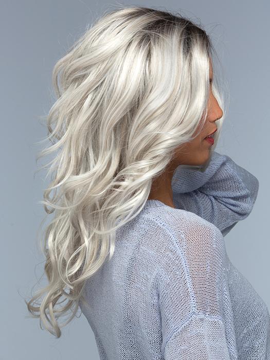 BLAZE by Estetica in SILVERSUN/RT8 | Iced Blonde with Soft Sand & Golden Brown Roots