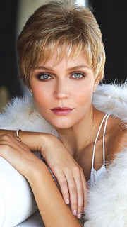 ZOE by Rene of Paris in STRAWBERRY-SWIRL | Honey blonde and platinum blonde evenly blended