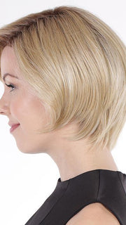 HONEY WITH CHAI LATTE | Light Golden Brown with Pale Golden Blonde & Medium Golden Blonde Highlights on Top, Medium Brown Roots