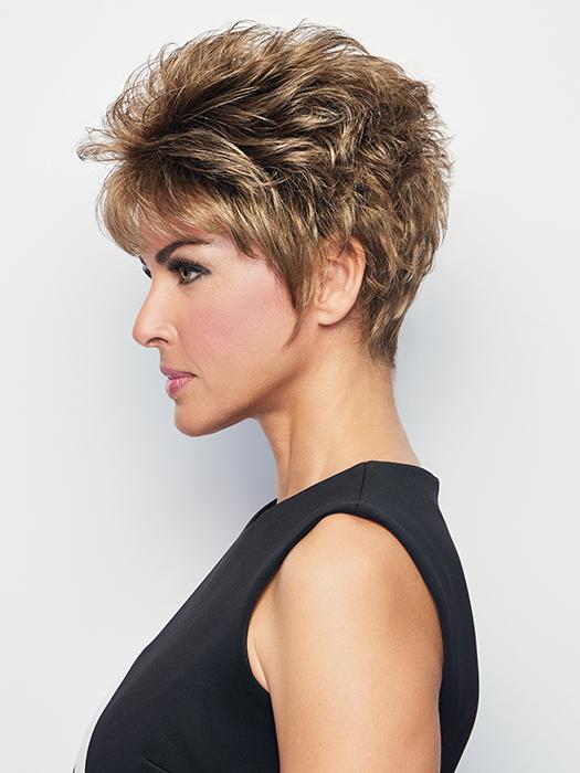 A smooth front and top that blend into textured layers throughout the back and sides