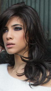 ORCHID by ESTETICA in CHOCOLATE SMOKE | Dark Brown/Chestnut Brown Blend with Fine Slate Blue Highlights