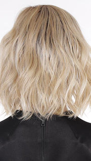 HONEY WITH CHAI LATTE | Light Golden Brown with Pale Golden Blonde & Medium Golden Blonde Highlights on Top, Medium Brown Roots