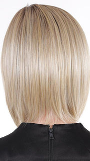 HONEY WITH CHAI LATTE | Light Golden Brown with Pale Golden Blonde & Medium Golden Blonde Highlights on Top, Medium Brown Roots