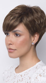 ICED-MOCHA-R | Rooted Dark Brown with Medium Brown Base Blended with Light Blonde Highlights