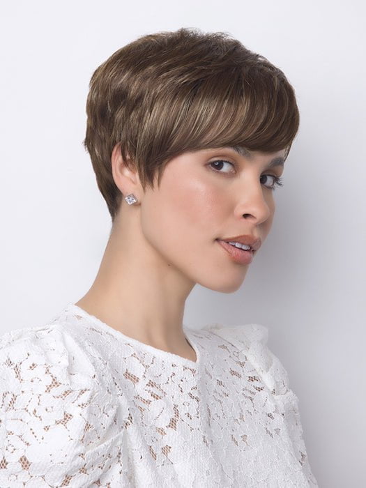 This style features a stylish side fringe